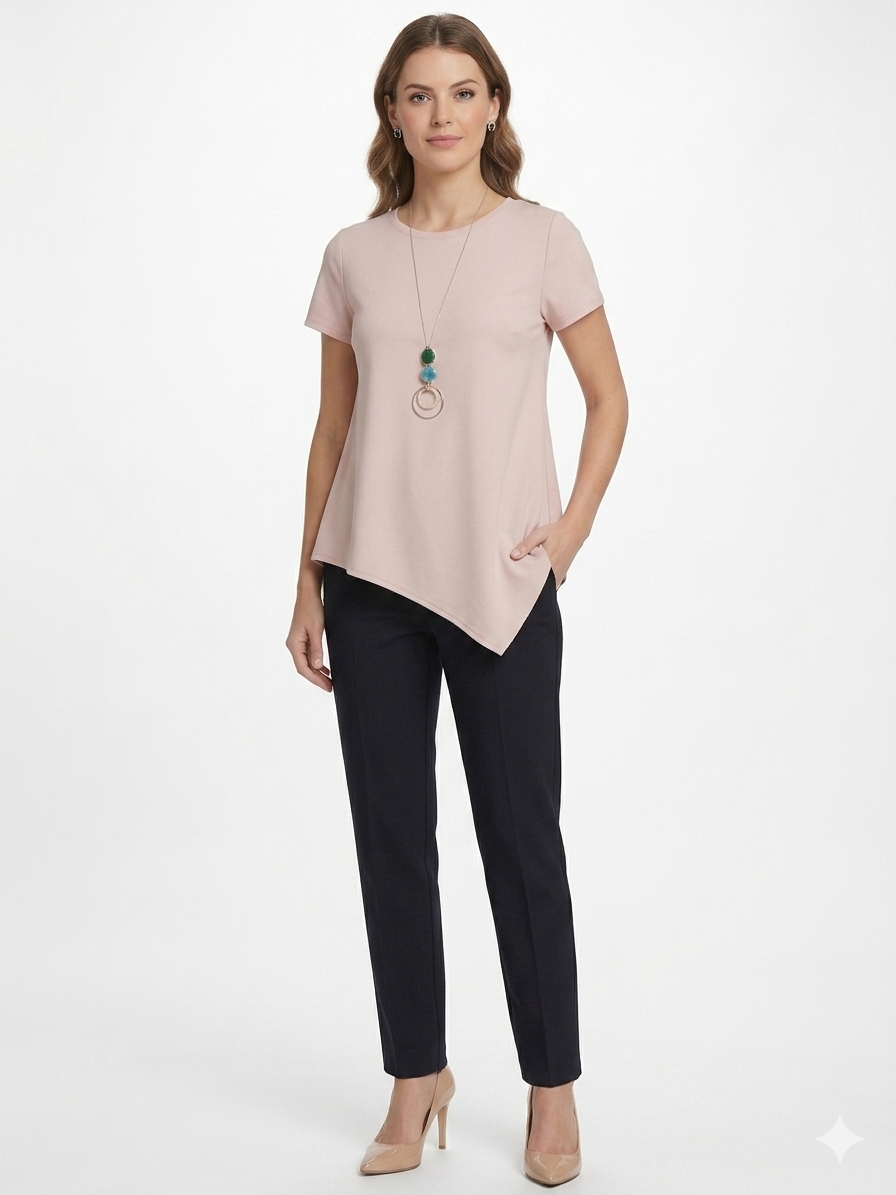 Minimalist Drape Hem Top